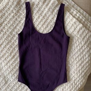 Aritzia Wilfred Free Purple Bodysuit
